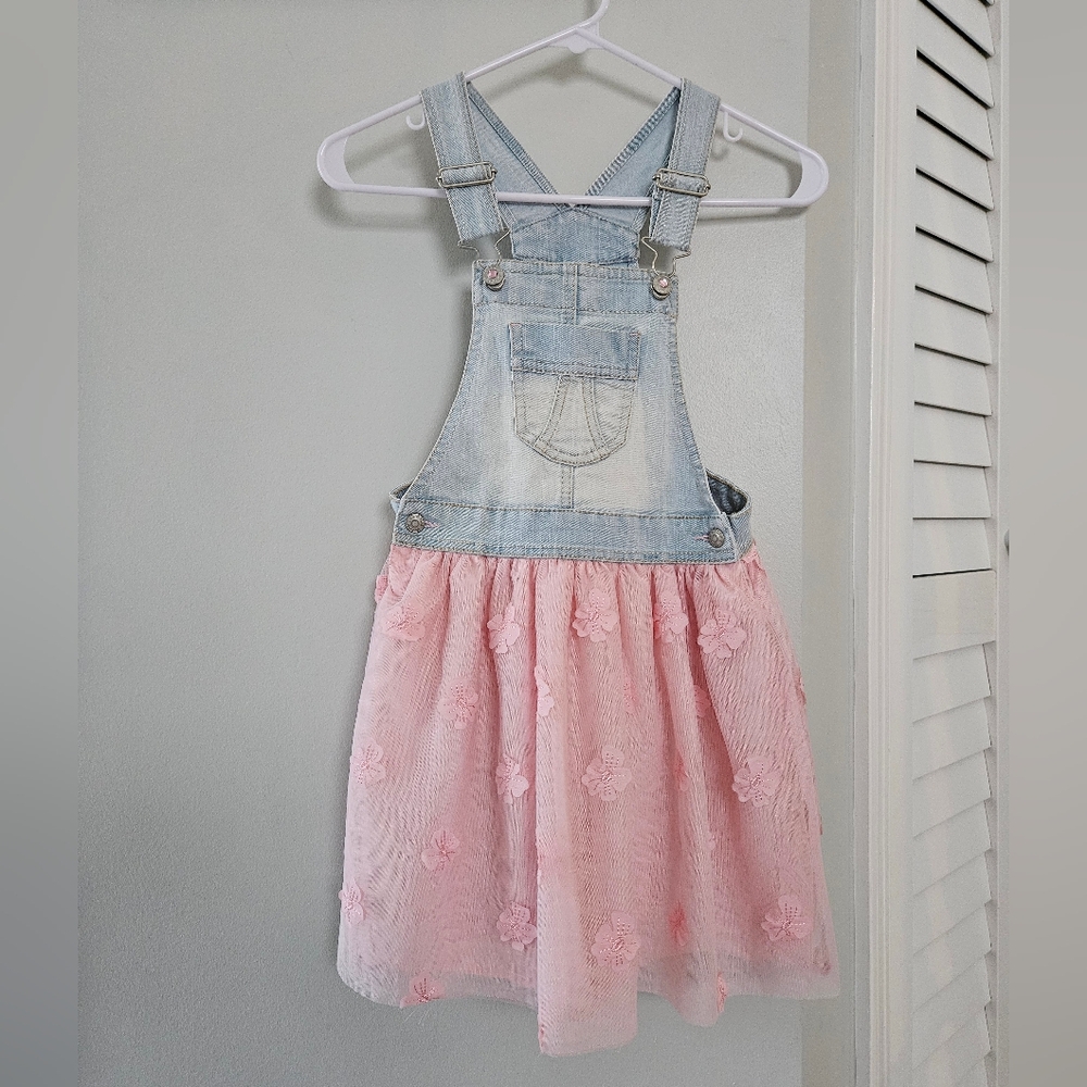 Jordache | Pink Bottom And Denim Top Overall Dress for Kids